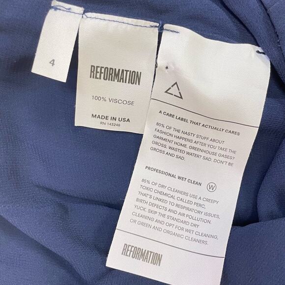 NWT New Reformation Wide Leg Semi-Sheer Pant Size 4 - Picture 3 of 8